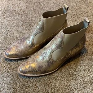 Matisse Gold Distressed Booties